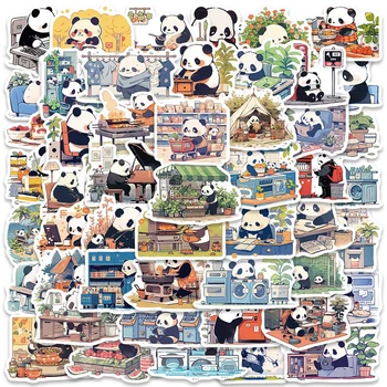 10/30/50pcs Panda Engraçado Diário Vida Adesivos Kawaii Brinquedos Animais Adesivo de Scrapbooking Frigorífico Mala do Portátil Crianças dos desenhos animados Decalques