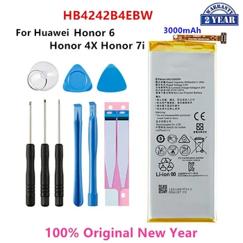 100% Original HB4242B4EBW Bateria 3000mAh Para o Huawei Honor 6 / Honra 4X / Honra 7i / Tiro X H60-L01/L02 /L11/L04 +Ferramentas