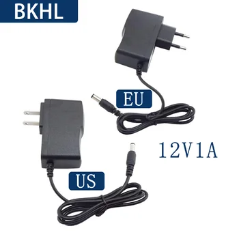 (10pcs)12V1A adaptador de energia da UE/EUA plug universal AC100V-240V adequado para lâmpadas com tela de LCD de monitoramento de segurança carregador