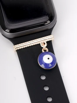 1pc Olhos Azuis WatchBands Charme da Decoração para a Apple Faixa de Relógio de Acessórios para o Galaxy, Assistir Série de Bandas de Encantos Jóias