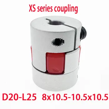 1PCS D20 L25 flexível enrolamento de flor de ameixa grampo do motor acoplamento elástico de liga de alumínio buraco 5/6/6.35/8mm CNC de eixo 3D ca da impressora