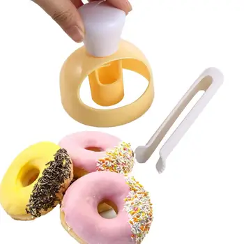 1Pcs Donut o Molde Plástico da Sobremesa Pão de Cozinha Pastelaria Rosca Molde Criativo Massa Criador de Cookies de Decoração do Bolo de Moldes