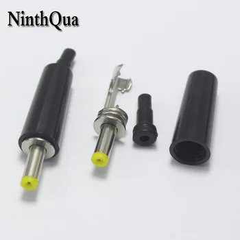 1pcs Novo Preto 4.0*1.7 mm DC cabo de Alimentação com Cauda ABS 4.0 mm x 1,7 mm Plugues machos Conector de DIY Reparação de Tomada de Adaptador de Áudio