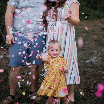 20g/Saco Redondo Confetes de Papel de Tecido de 2,5 cm em cor-de-Rosa Pontos de Enchimento de Balões de chá de Bebê Festa de Aniversário, Decoração DIY de Artesanato Acessórios