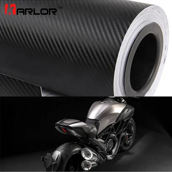 30x200cm de Moto 3D em Fibra de Carbono Carro do Vinil Enrole a Folha de Filme de Rolo de Adesivos de Decalque Estilo Auto Moto Acessórios da Motocicleta