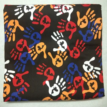 50x140cm Grosso & Resistente Preto Colorido Mãos Impressas de Lona de Tecido de Algodão Mão Tecido Patchwork DIY de Costura tableclot