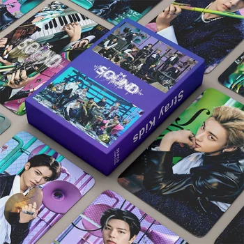 54pcs Kpop Vadios Crianças Lomo Cartão Novo Álbum, O Som, o Álbum de Fotos do Cartão de Coreia do Grupo Straykids Photocard em HD de Alta Qualidade Cartão de Presentes