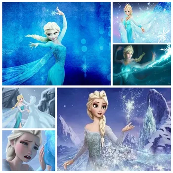 5D DIY Disney Diamante Pintura Disney Congelados Princesa Elsa Cartoon Bonito Diamante do Bordado de Ponto de Cruz, Kit para Quarto de Decoração de Casa