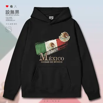 A bandeira Mexicana simboliza nacional retro mens hoodies homens camisolas de desporto moletom branco roupas de outono inverno de roupas
