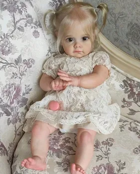A Garota americana Boneca: 60CM Silicone Macio Renascer Bebê com 3D Realistas Padrão de Pele de - Brinquedo Perfeito para Meninas