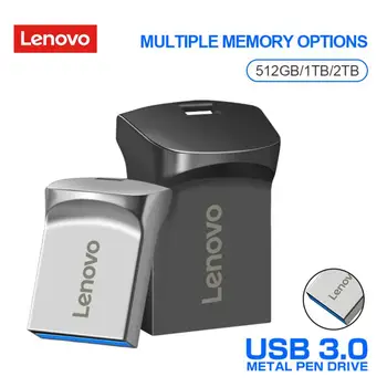A Lenovo 2 TB Caneta Unidade Unidade Flash USB 3.0 1TB 512GB de 256 GB 128 GB Impermeável Pendrive USB de Alta Velocidade Memoria Frete Grátis