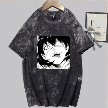 Anime Kakegurui -Yumeko Jabami Clássico Manga Curta T-Shirts para os Homens