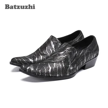 Batzuzhi De Luxo Zapatos Hombre Mens Sapatos De Altura Aumento De Sapatos De Couro Homens Oxfords Preto Elegante De Negócios Vestido De Festa De Sapatos