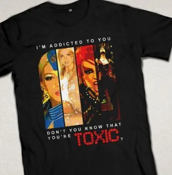 Britney Spears T-Shirt de Algodão Tee Todos os Tamanhos de mangas compridas