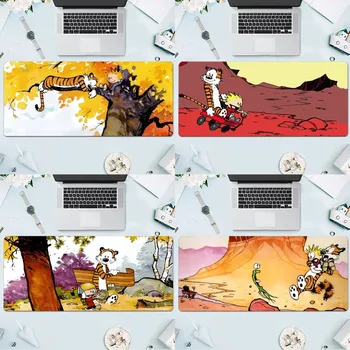 C-Calvin e H-Hobbes Mousepad Grande Jogo de Computação Gamer de PC, Teclado, Mouse Mat