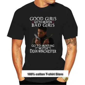 Camiseta negra de Sobrenatural para chicas malas, ropa para ir a cazar con Dean Winchester, nueva