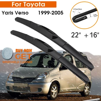 Carro Lâmina do Limpador do Para Toyota Yaris Verso 1999-2005 pára-brisa Borracha de Silicone de Recarga de Frente a Janela do Limpador de 22