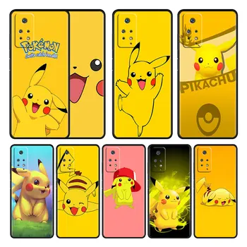 Cartoon Pokemon Pikachu Caso de Telefone Para Redmi Nota 11 11 11T 11 10 9 8 8T 9T 9S Pro 9C 10C 9A K40 K40S K50 Macio da Tampa Traseira