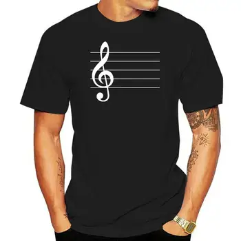 Clave De Sol Mens T-Shirt - Música - Música - Piano - Pianista - Guitarrista - Dom Full-Figurado Camiseta