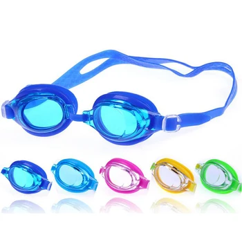 Crianças Piscina de Natação de Silicone Anti Fog, Proteção UV, Impermeável, Óculos de Natação Desportos aquáticos Óculos Óculos com 2 Tampões de ouvido de
