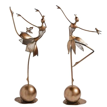 Dança Escultura Abstrata Resina Estátua Do Artesanato Moderno Graciosos Movimentos De Dança Collectible Figurine Enfeites De Tv