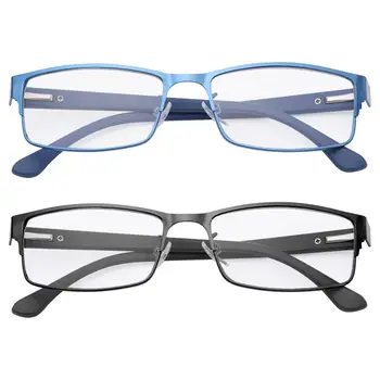 De Negócios de moda do Óculos de Leitura Homens de Cuidados com a Visão Óculos Frame da Liga de Titânio Masculino Hipermetropia Presbiopia Óculos de grau