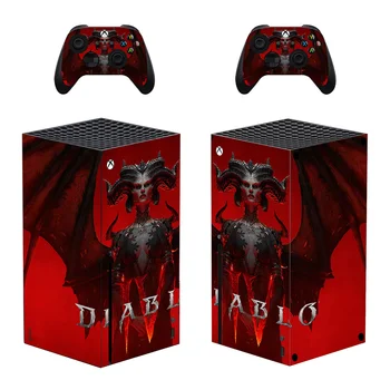 Diablo IV Estilo Xbox Série X Adesivo de Pele para o Console E 2 Controladores de Decalque Protetora Peles Estilo 2