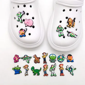 Dos Desenhos Animados De Disney Toy Story Sapato De Fivela De Buzz Lightyear Anime Figura De Tênis Acessórios Ajuste Croc Encantos Da Decoração Do Partido Das Crianças De Presente