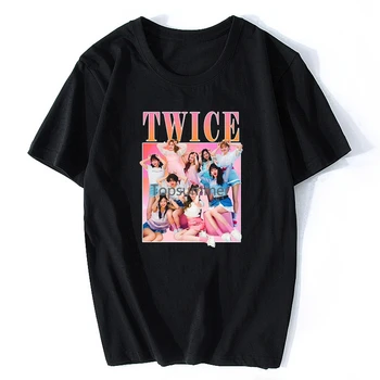 Duas Vezes Coreano Estilo Novo Dos Homens/Mulheres T-Shirt Harajuku Streetwear Homens Algodão Hip Hop T-Shirt Vintage Estética Roupas