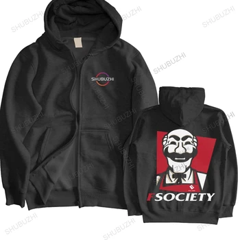 Engraçado Mr Robot FSociety jaqueta com capuz Homens casaco Casual Hacking casaco com carapuço Hacker hoodies Loose Fit Algodão Geek capuz Tops Presente