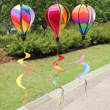 Exterior novo Balão de Ar Quente de Vento, a Nuvem de balão de ar quente arco-íris Colorido Moinho de vento do espaço Cênico Imobiliário Decoração de Jardim