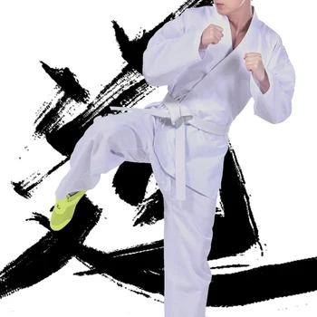 Homens De Karate Conjunto Uniforme De Adultos Formação Desportiva Roupas Práticas Esportivas Poliéster Roupas Calças Profissional Acessório