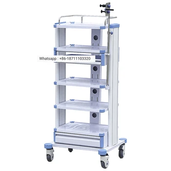 Hospital instrumento de veículo ABS carrinho de monitoramento carrinho de endoscópio multifuncional ent 