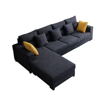 Hotel de Luxo funiture canto em forma de L, moderno sofá de couro cum cama dobrável conjunto de home design sofá sofá da sala
