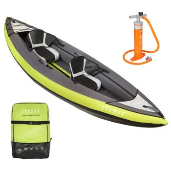 Inflável de Lazer Sentar-se em Kayak com Bomba, 1 ou 2 pessoas, Verde
