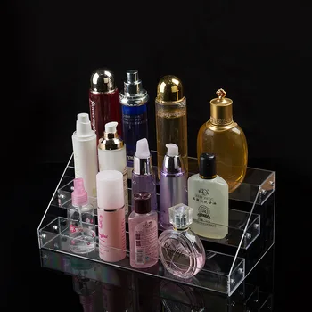 Interior Ampliar 4,7 cm Acrílico Perfume Unha polonês Organizador de 3 Camadas Garrafa de Óleo de Titular de Acrílico transparente, Caixa de Maquiagem Montar