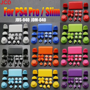 JCD Conjunto Completo de Joysticks de Direção no D-pad-Chave R1 L1 R2 L2 Botões ABXY JDS-040 JDM-040 Para PS4 Pro Slim Componentes do Controlador