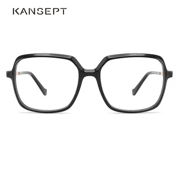 KANSEPT Mulheres Acetato Quadrada Óptico de Óculos com Armação de Moda Miopia Armações de Óculos Mulheres 2021 Elegante Óculos MG6156