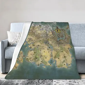 Mapa De Tamriel Um Ultra-Soft Micro Cobertor De Lã