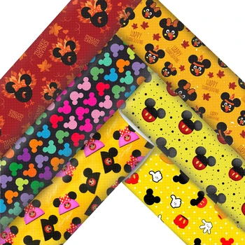 Mickey de Disney do Rato de 20*33cm Faux Couro Sintético, Tecido Para Arcos de Artesanato DIY feito à mão Material de Brincos Carteira Saco