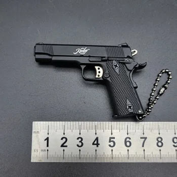 Mini NOVAS 1:3 Preto KIMBER 1911 Arma Pistola Brinquedos em Miniatura Modelo de Chaveiro de Metal Shell de Presente da Liga de Brinquedos (Não Pode Atirar)