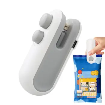 Mini Saco de Comida de Selador Plástico Saco de Comida de Lanches Selador Recarregável USB Máquina de Selagem Com Magnéticas de Sucção, Acessórios de Cozinha