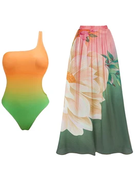 Moda Gradiente De Maiô Conjunto De Proteção Contra O Sol Tankini De Impressão Floral Tie Dye Laço Listra Recorte 2023 Luxo Shorts Bourkini