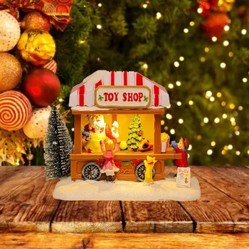 Natal Artesanato De Resina E Casa Da Música De Brinquedo, Loja De Decorações Festivas Casa Ornamentos Drop Shipping