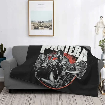 O mal da Cara de Vilão Cão da Arte do Vetor Pantera de Pelúcia Cobertores de Heavy Metal Personalizado Jogar Manta para Sofá-Cama Sala de 200x150cm