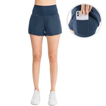 O Pocket Yoga Calções Desportivos Mulheres de Nylon de Gelo Sentimento de secagem Rápida e de Fitness corre Solta Saia de Tênis
