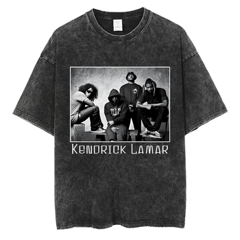 O Rapper Kendrick Lamar T-Shirt Da Moda Homens Mulheres Hip Hop E Streetwear De Grandes Dimensões Camiseta De Algodão De Qualidade Vintage De Manga Curta T