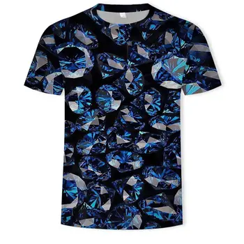 Obras de Arte coloridas 2019 Verão, Moda masculina Rua Gráfico 3d de T-shirt de Compressão Gráfico T-shirt Personalizada 3d T-shirt de Impressão Européia