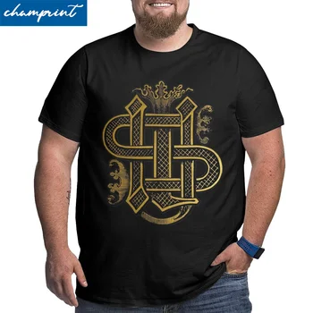 Ortodoxa Cristograma IHS Vintage Gravura T-Shirt dos Homens Único de Algodão de Grande Altura Camisetas de Manga Curta T-Shirt Grande 4XL 5XL 6XL Tops