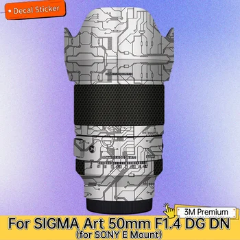 Para SIGMA Arte 50mm F1.4 DG DN para a SONY E Montagem de Lentes Etiqueta Protetora da Pele de autocolantes de Vinil Envoltório de Filme Anti-risco Revestimento Protetor